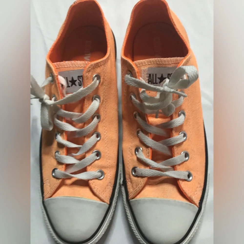 CONVERSE ALL STAR Sneakers. Light Orange. Woman’s Sz 10. EUC - Picture 1 of 4
